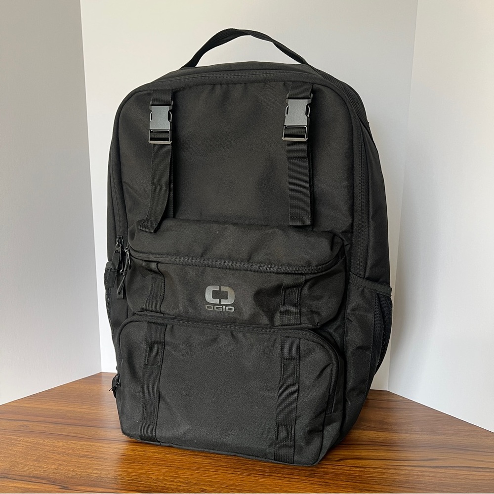 OGIO Utilitarian Modular Laptop Backpack Black Travel Luggage Bag